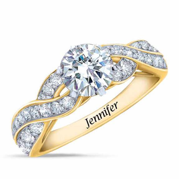 Goldene Pracht - Personalisierter Diamonisse Ring